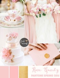 Palette colori matrimonio 2016 rose quartz oro